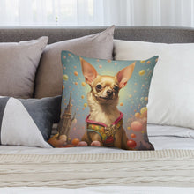 Load image into Gallery viewer, Whimsical Adventure Chihuahua Plush Pillow Case-Cushion Cover-Chihuahua, Dog Dad Gifts, Dog Mom Gifts, Home Decor, Pillows-4