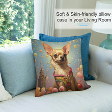 Load image into Gallery viewer, Whimsical Adventure Chihuahua Plush Pillow Case-Cushion Cover-Chihuahua, Dog Dad Gifts, Dog Mom Gifts, Home Decor, Pillows-7
