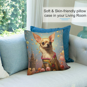 Whimsical Adventure Chihuahua Plush Pillow Case-Cushion Cover-Chihuahua, Dog Dad Gifts, Dog Mom Gifts, Home Decor, Pillows-7