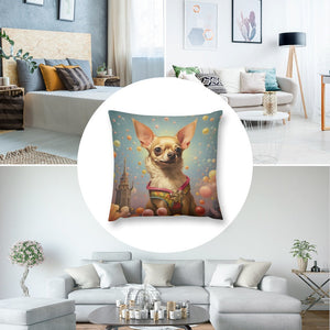 Whimsical Adventure Chihuahua Plush Pillow Case-Cushion Cover-Chihuahua, Dog Dad Gifts, Dog Mom Gifts, Home Decor, Pillows-8