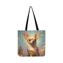 Load image into Gallery viewer, Whimsical Adventure Chihuahua Shopping Tote Bag-Accessories-Accessories, Bags, Chihuahua, Dog Dad Gifts, Dog Mom Gifts-White-ONESIZE-2