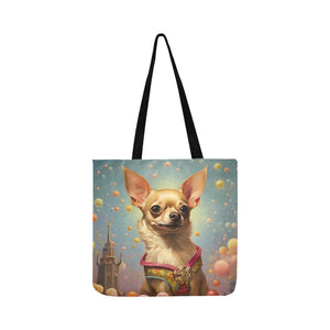 Whimsical Adventure Chihuahua Shopping Tote Bag-Accessories-Accessories, Bags, Chihuahua, Dog Dad Gifts, Dog Mom Gifts-White-ONESIZE-2