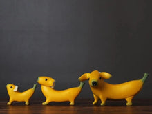 Load image into Gallery viewer, Whimsical Banana Dachshunds Resin Statues - Set of 3-3Pcs Set-10