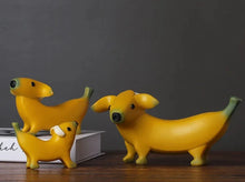 Load image into Gallery viewer, Whimsical Banana Dachshunds Resin Statues - Set of 3-3Pcs Set-9