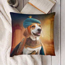 Load image into Gallery viewer, Whimsical Canine Maharaja Beagle Plush Pillow Case-Cushion Cover-Beagle, Dog Dad Gifts, Dog Mom Gifts, Home Decor, Pillows-5