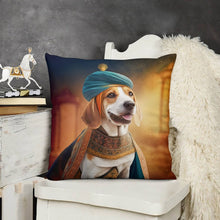 Load image into Gallery viewer, Whimsical Canine Maharaja Beagle Plush Pillow Case-Cushion Cover-Beagle, Dog Dad Gifts, Dog Mom Gifts, Home Decor, Pillows-7