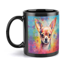 Load image into Gallery viewer, Whimsical Chihuahua with Floral Accents Coffee Mug-2
