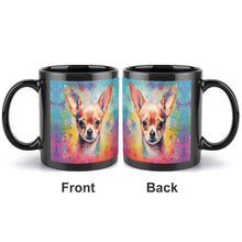 Load image into Gallery viewer, Whimsical Chihuahua with Floral Accents Coffee Mug-3