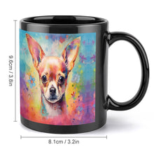 Load image into Gallery viewer, Whimsical Chihuahua with Floral Accents Coffee Mug-5