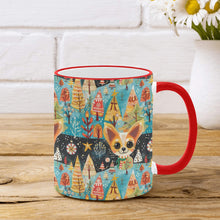 Load image into Gallery viewer, Whimsical Christmas Forest Fawn Chihuahua Coffee Mug-2