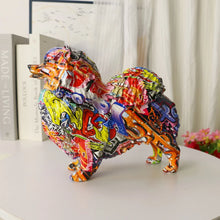 Load image into Gallery viewer, Whimsical Creative Graffiti Pomeranian Statue-1