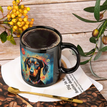 Load image into Gallery viewer, Whimsical Dachshund in Cosmic Colors Coffee Mug-3