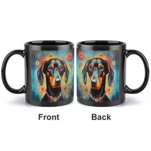 Load image into Gallery viewer, Whimsical Dachshund in Cosmic Colors Coffee Mug-2