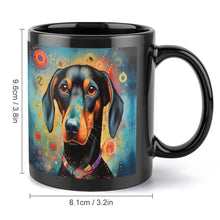 Load image into Gallery viewer, Whimsical Dachshund in Cosmic Colors Coffee Mug-4