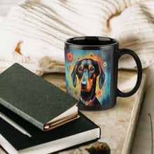 Load image into Gallery viewer, Whimsical Dachshund in Cosmic Colors Coffee Mug-7