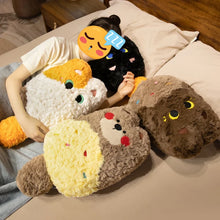 Load image into Gallery viewer, Whimsical Ice Cream Brown Cat Throw Pillow - optional with Throw Blanket-Home Decor-Cats,Home Decor,Pillows,Stuffed Animal-18