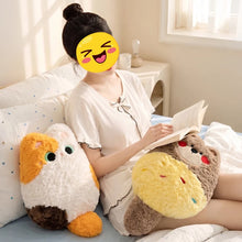 Load image into Gallery viewer, Whimsical Ice Cream Brown Cat Throw Pillow - optional with Throw Blanket-Home Decor-Cats,Home Decor,Pillows,Stuffed Animal-6