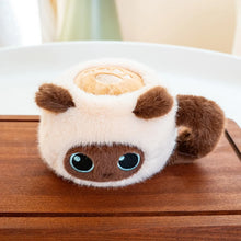 Load image into Gallery viewer, Whimsical Siamese Cat Plush Toy - Sweet Cattachino Cutie-A 8cm-1