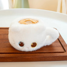 Load image into Gallery viewer, Whimsical White Cat Plush Toy - Sweet Cattachino Cutie-Stuffed Animals-Cats,Stuffed Animal,White Cat-17