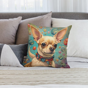 Whimsical Wonders Chihuahua Plush Pillow Case-Cushion Cover-Chihuahua, Dog Dad Gifts, Dog Mom Gifts, Home Decor, Pillows-2