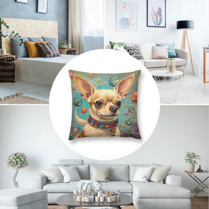 Whimsical Wonders Chihuahua Plush Pillow Case-Cushion Cover-Chihuahua, Dog Dad Gifts, Dog Mom Gifts, Home Decor, Pillows-8