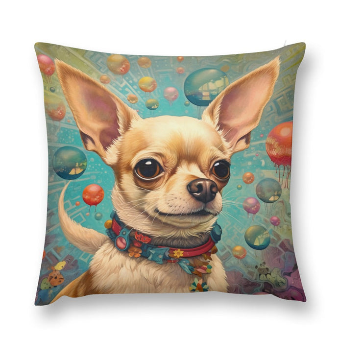 Whimsical Wonders Chihuahua Plush Pillow Case-Cushion Cover-Chihuahua, Dog Dad Gifts, Dog Mom Gifts, Home Decor, Pillows-12 