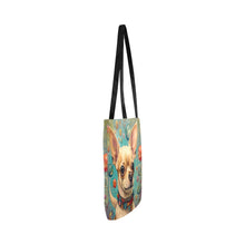 Load image into Gallery viewer, Whimsical Wonders Chihuahua Shopping Tote Bag-Accessories-Accessories, Bags, Chihuahua, Dog Dad Gifts, Dog Mom Gifts-White-ONESIZE-3