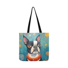 Load image into Gallery viewer, Whimsical World Boston Terrier Shopping Tote Bag-Accessories-Accessories, Bags, Boston Terrier, Dog Dad Gifts, Dog Mom Gifts-2