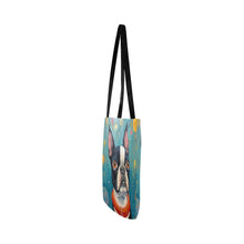 Load image into Gallery viewer, Whimsical World Boston Terrier Shopping Tote Bag-Accessories-Accessories, Bags, Boston Terrier, Dog Dad Gifts, Dog Mom Gifts-3