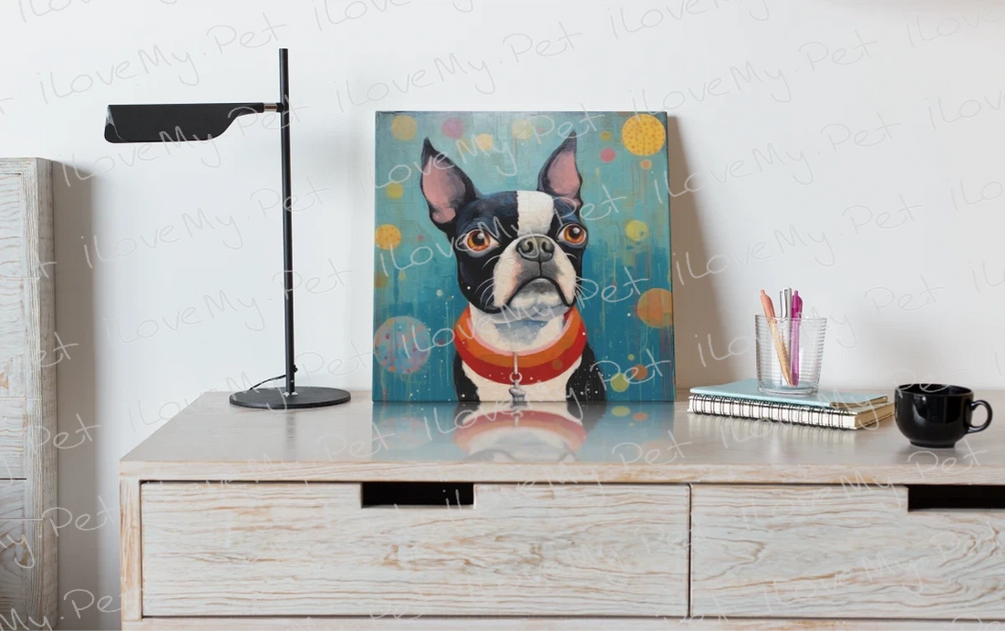 Whimsical World Boston Terrier Wall Art Poster-Art-Boston Terrier, Dog Art, Home Decor, Poster-4