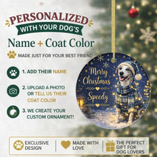 Load image into Gallery viewer, Whippet Christmas Ornament - Cozy Winter Pet Portrait Design - Personalize with Photo and Name-Christmas Ornament-Christmas,Christmas Ornament,Personalize Artwork-2