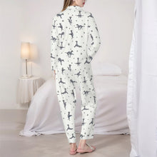 Load image into Gallery viewer, Whippet Pajamas for Women - XL Available - Blue Whippets Doing Yoga-Pajamas-Apparel,Dog Mom Gifts,Pajamas,Whippet-4