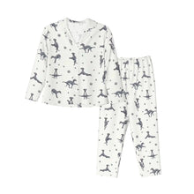 Load image into Gallery viewer, Whippet Pajamas for Women - XL Available - Blue Whippets Doing Yoga-Pajamas-Apparel,Dog Mom Gifts,Pajamas,Whippet-7