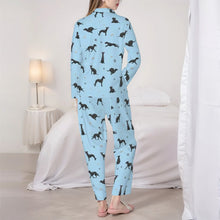 Load image into Gallery viewer, Whippet Pajamas for Women - XL Available - I Love Black Whippets-Pajamas-Apparel,Dog Mom Gifts,Pajamas,Whippet-5