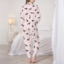 Load image into Gallery viewer, Whippet Pajamas for Women - XL Available - I Love Black Whippets-Pajamas-Apparel,Dog Mom Gifts,Pajamas,Whippet-6