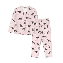Load image into Gallery viewer, Whippet Pajamas for Women - XL Available - I Love Black Whippets-Pajamas-Apparel,Dog Mom Gifts,Pajamas,Whippet-7