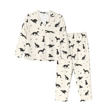 Load image into Gallery viewer, Whippet Pajamas for Women - XL Available - I Love Black Whippets-Pajamas-Apparel,Dog Mom Gifts,Pajamas,Whippet-9