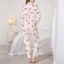 Load image into Gallery viewer, Whippet Pajamas for Women - XL Available - I Love Brindle and White Whippets-Pajamas-Apparel,Dog Mom Gifts,Pajamas,Whippet-6