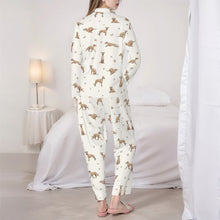 Load image into Gallery viewer, Whippet Pajamas for Women - XL Available - I Love Fawn Whippets-Pajamas-Apparel,Dog Mom Gifts,Pajamas,Whippet-6