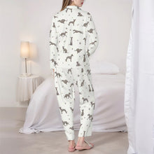 Load image into Gallery viewer, Whippet Pajamas for Women - XL Available - I Love Grey Whippets-Pajamas-Apparel,Dog Mom Gifts,Pajamas,Whippet-4