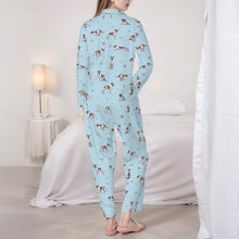 Load image into Gallery viewer, Whippet Pajamas for Women - XL Available - I Love White and Brown Pied Whippets-Pajamas-Apparel,Dog Mom Gifts,Pajamas,Whippet-4