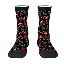 Load image into Gallery viewer, Whippet Socks - Whippets in Festive Winter Wear-Accessories-Accessories,Dog Dad Gifts,Socks,Whippet-5