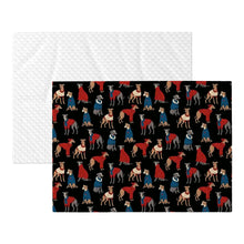 Load image into Gallery viewer, Whippets in Festive Winter Wear Blanket for Dog-Pet Furniture-15