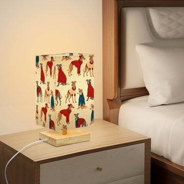 Whippets In Festive Winter Wear Desktop Table Lamp 360x