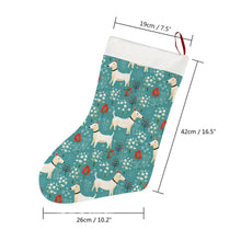 Load image into Gallery viewer, White Bull Terrier Springtime Splendor Christmas Stocking-Christmas Ornament-Bull Terrier, Christmas, Home Decor-26X42CM-White-2