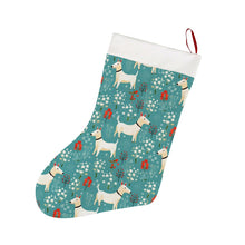 Load image into Gallery viewer, White Bull Terrier Springtime Splendor Christmas Stocking-Christmas Ornament-Bull Terrier, Christmas, Home Decor-26X42CM-White-1