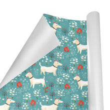 Load image into Gallery viewer, White Bull Terrier Springtime Splendor Gift Wrapping Paper - 2 Rolls-Christmas Ornament-Bull Terrier,Christmas,Wrapping Paper-3