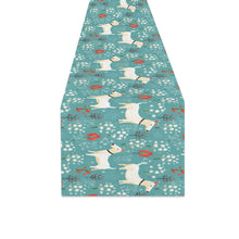 Load image into Gallery viewer, White Bull Terrier Springtime Splendor Table Runner-Home Decor-Bull Terrier, Home Decor-One Size-2