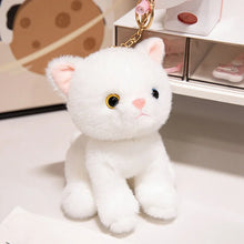 Load image into Gallery viewer, White Cat Keychain Plush Toy - With Heterochromia Eyes-WHITE-15cm-1