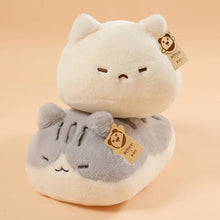 Load image into Gallery viewer, White Cat Pillow - Sleepy Plush Fat Cat Loaf-27